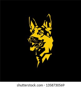 Yellow Dog Illustration Stock Vector (Royalty Free) 1358730569