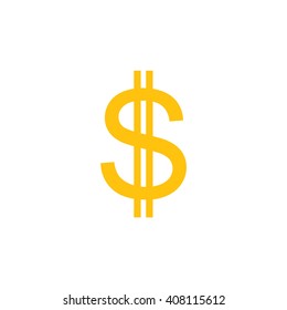 Yellow dollar vector icon