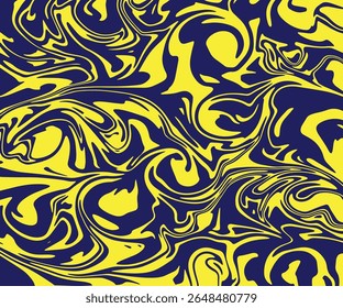 Yellow and dongker blue liquid vector background