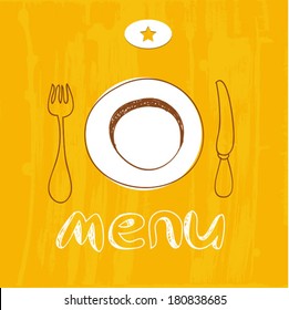 yellow doodle dish