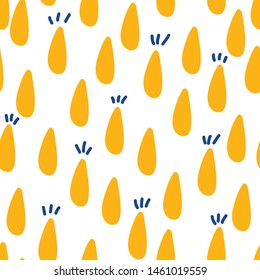 yellow doodle tears vector seamless pattern with white background. Great for wallpaper,backgrounds,gifts,surface pattern design,packaging design projects, stationary,fabric