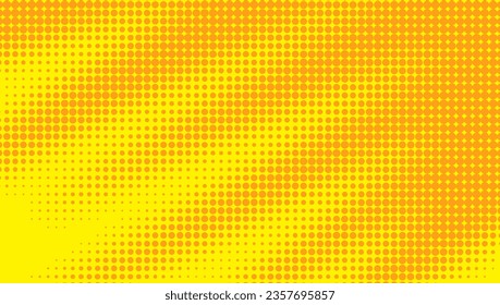 yellow dot halftone background vector 