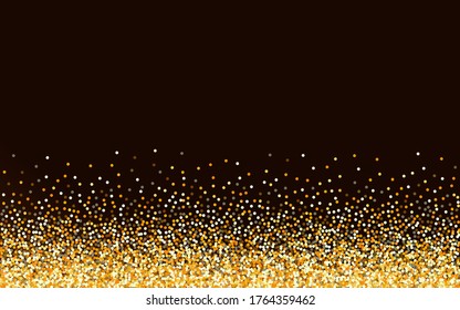 Fondo Oscuro Del Punto Amarillo Moderno Marrón Oscuro. Postales transparentes de espuma. Fondo Resumen del Círculo Dorado. Papel de escritorio rico en lluvia.