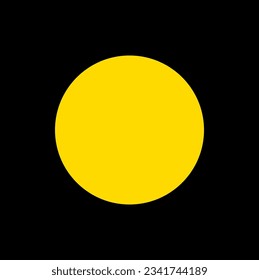 Punto amarillo con fondo negro.