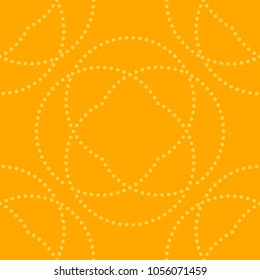 Yellow dot pattern on light orange background. This seamless simple pattern can be on tile, textile, carpet, wallpaper, curtain, monitor wallpaper, banner and etc.