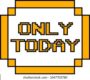 Yellow dot shopping sticker Written as ONLY TODAY