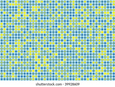 Yellow dots and blue