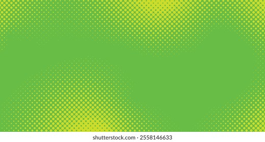 yellow dots halftone top down green background colour