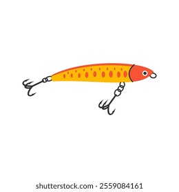 Yellow Dotted Fishing Lure Illustration