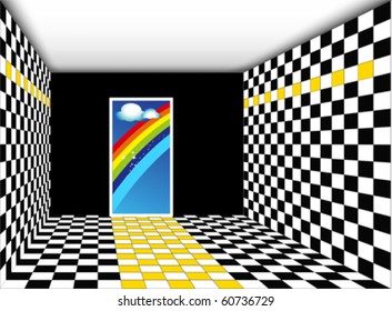 Yellow dream path vector