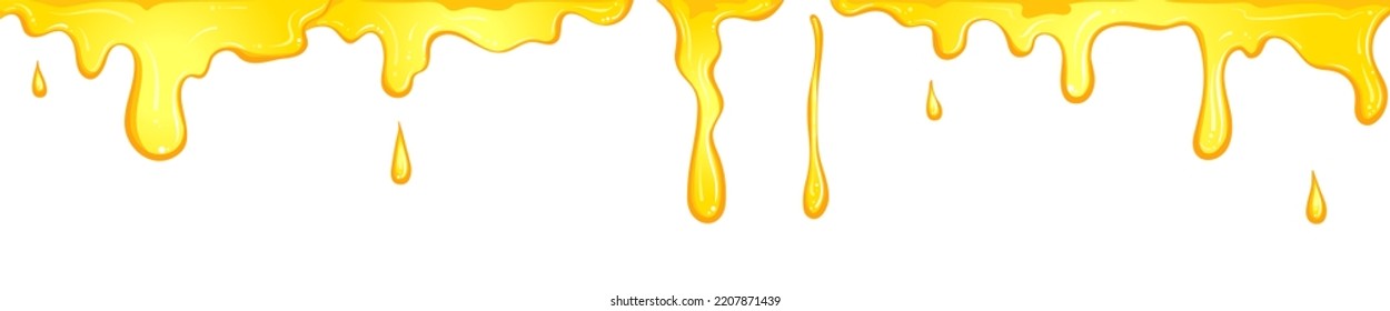 Yellow Dripping Paint Vector Dripping Liquid Stock Vector (Royalty Free ...