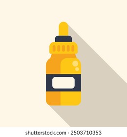 Yellow dropper bottle containing liquid medicine with a blank label ideal for healthcare and medical topics