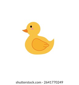 Yellow Duck Head Vector Clipart Icon