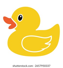 Gelbe Ente Symbol. einzeln auf weißem Hintergrund. 