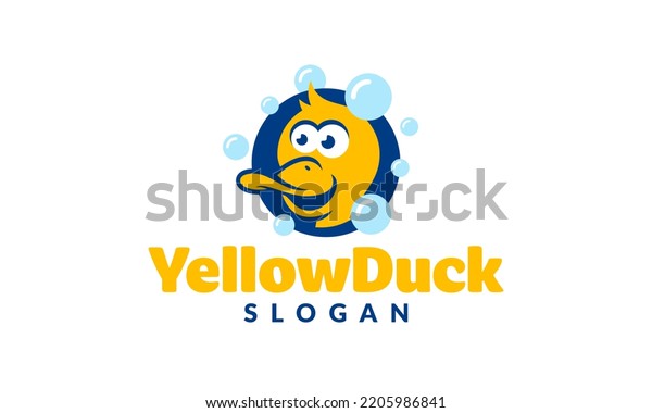 Yellow Duck Logo Design Car\
Wash