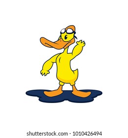 Yellow Duck Mascot