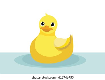 Yellow duck in the pool.