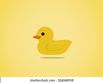 yellow duck rubber vector illustration