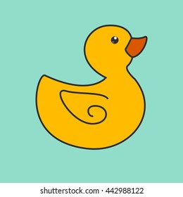 Yellow duck - Vector icon