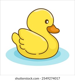 Yellow duck vector isolated on white background. Duck cartoon.