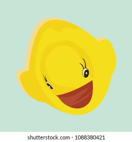 Yellow duckling or yellow bath toys; Vector illustrations Smooth style design.