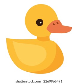yellow ducky toy isolated icon