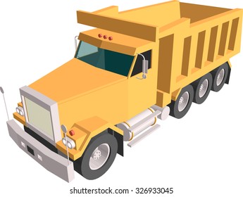 yellow dump truck