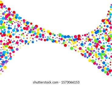 Yellow Dust Celebrate Banner. Abstract Dot Design. Festival Backdrop. Orange Circle Festival Texture. Confetti Vector Invitation.