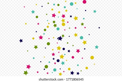 Yellow Dust Happy Transparent Background. Fun Splash Illustration. Invitation Dot Background. Green Round FallingFestive Backdrop.