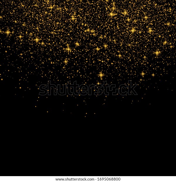 Yellow Dust Yellow Sparks Golden Stars Stock Vector (Royalty Free ...
