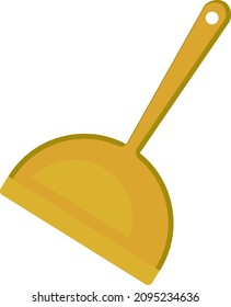 Yellow dustpad, illustration, vector on a white background.