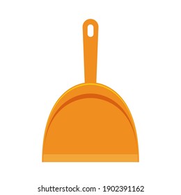 The yellow Dustpan. Isolated Vector Illustration