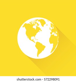 yellow earth with long shadow