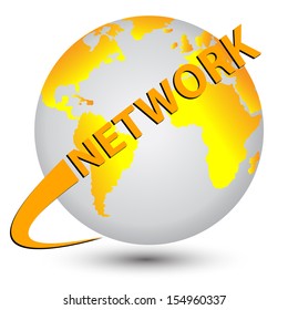 Yellow earth and word network.