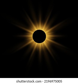 Yellow eclipse, Suitable for product advertising, natural events, horror concept and other