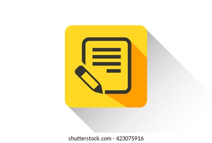 yellow edit document icon