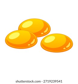 Ilustração isolada do vetor de gema de ovo amarelo