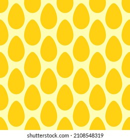 Las formas de los huevos amarillos con un suave fondo pastel sin fisuras.  Mejor para textil, papel envolvente, paquete y decoración de Semana Santa.