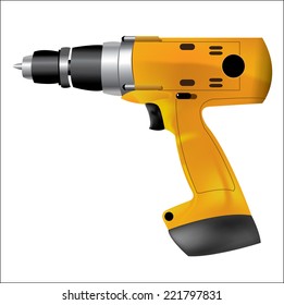 Yellow electric drill