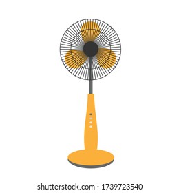 ventilador eléctrico amarillo.