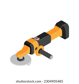 Yellow Electric grinding machine vector icon
