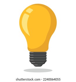 Vectorarte de bombilla eléctrica amarilla