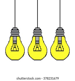 Yellow Electric Light Bulbs Vector