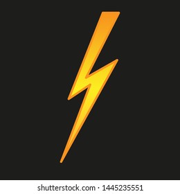 Yellow Electric Lightning Bolt. vector icon