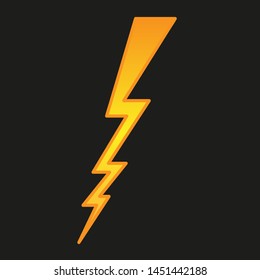 Yellow Electric Lightning Bolt. vector icon