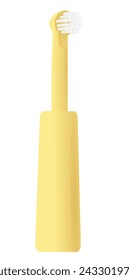 Yellow  electric toothbrush. vector illustration