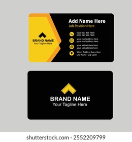 yellow elegant visiting card template.