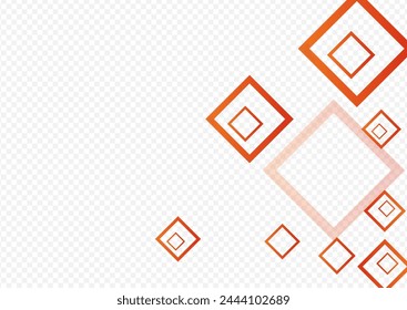 Yellow Element Concept Vector Transparent Background. Geometry Rectangle Poster. White Trendy Pattern. Orange Technology Cover.
