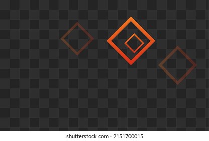 Yellow Element Geometric Vector Transparent Background. Shape Rectangular Frame. Orange Creative Cover. Light 3d Poster.
