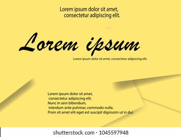 Yellow element for infographics on the background. Presentation template. Use for business, flyer, corporate marketing, advertising booklet, advertising, brochure, modern style.Vector.EPS10.